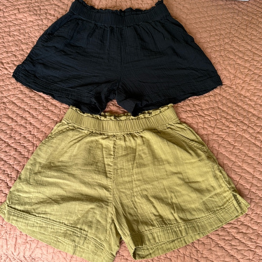 PACT The Coastal Shorts -  100% organic cotton small, black & fennel 2 FOR 1